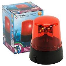 Effetto luce LED sirena Polizia Rossa Party Fun Lights