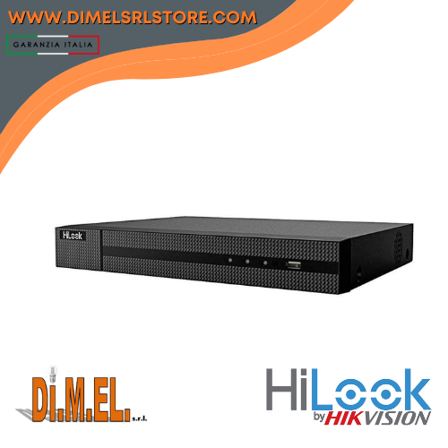 DVR IBRIDO HILOOK 4 CANALI 8MP LITE H.265+, TURBO HD, 1 Sata - DVR-Q-204-K1