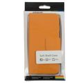 Custodia FLIP per iPhone 6 Plus in ecopelle Arancione chiusura magnetica