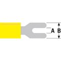 Connettore Fast On 9 mm 5.3 mmForcella - Capicorda - PVC Giallo - 50 pezzi