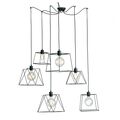 SOSPENSIONE BROOKLYN NERO 6XE27 250CM