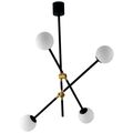 SOSPENSIONE ANTITESI NERA/ORO 4XE14 105,9X85X19,8CM