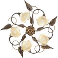 PLAFONIERA AUTUNNO MARRONE 5XE14 68X20CM