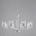 LAMPADARIO AURORA TRASPARENTE 8XE14 79,2X48CM