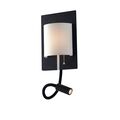 APPLIQUE LED POP NERO/BIANCO 6W 480LM + 3W 100LM 4000K 22X16X7,5CM