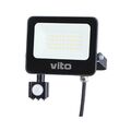 Faro LED da esterno con sensore PIR 30W 3000Lm luce fredda 6000K IP65