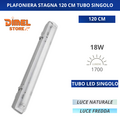 Plafoniera Stagna Tubo singolo IP65 - Tubo led incluso