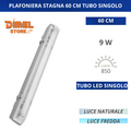 Plafoniera per tubi led da esterno - Tubo singolo IP65 - Tubo led incluso
