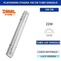 Plafoniera per tubi led da esterno - Tubo singolo IP65 - Tubo led incluso