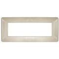 Placca in tecnopolimero 6P color sabbia compatibile Matix