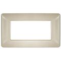 Placca in tecnopolimero 4P color sabbia compatibile Matix