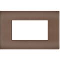 Placca 4 posti bronzo compatibile Vimar Arké