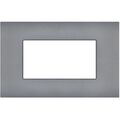 Placca 4 posti grigio compatibile Vimar Arké