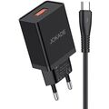 Caricabatterie USB type C ricarica rapida 5V/5A nero JB022