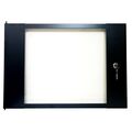 Porta in vetro temperato con serratura per armadio rack da 9U