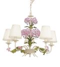 LAMPADARIO ORTENSIA AVORIO 5XE14 59X46CM