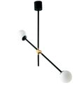 SOSPENSIONE ANTITESI NERA/ORO 2XE14 91X73,6X18CM