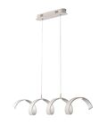 SOSPENSIONE LED HELIX BIANCA/SILVER 20W 1600LM 3000K 80X13,5CM