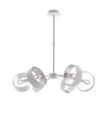 SOSPENSIONE OLYMPIC BIANCO/SILVER 6XE14 67X16CM