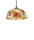 SOSPENSIONE DAFNE VETRO TIFFANY 3XE27 45X20CM