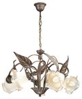 LAMPADARIO AUTUNNO MARRONE 5XE14 62X40CM