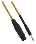 Cavo XLR Cannon femmina a Jack 6.35 maschio 3 metri Mono - Giallo/Marrone