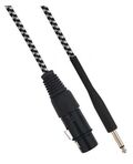 Cavo XLR Cannon femmina a Jack 6.35 maschio 3 metri Mono - Bianco/Nero