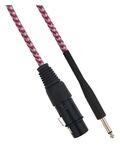 Cavo XLR Cannon femmina a Jack 6.35 maschio 3 metri Mono - Bianco/Fucsia