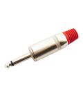 Connettore Jack 6.3mm mono in metallo - rosso