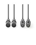 Cavo Audio XLR Bilanciato 2x Maschio a 3 Pin- 2x Femmina a 3 Pin 5m