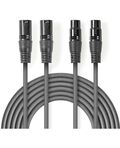 Cavo Stereo bilanciato 2XLR 3-Pin Maschio-2XLR 3-Pin Femmina 1.5m Sweex