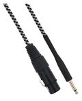 Cavo XLR Cannon femmina a Jack 6.35 maschio 1.5 metri Mono - Bianco/Nero