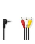 Cavo AV maschio da 3,5 mm - 3x RCA maschio 2m Nero