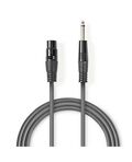 Cavo Audio XLR non Bilanciato Femmina a 3 Pin XLR-Maschio da 6,35mm 1.5m