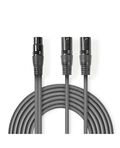 Cavo Audio XLR Bilanciato 2x Maschio a 3 Pin XLR-Femmina a 3 Pin XLR 1.5m