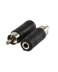 Adattatore Mono-Audio RCA Maschio - 3.5 mm Femmina Nero