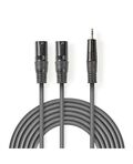 Cavo Audio XLR |2x Maschio a 3 Pin XLR-Maschio da 3,5 mm|3.0 m