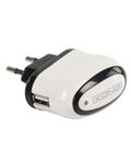 Caricatore a Muro 1-Output 1.0 A USB Bianco/Nero