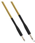 Cavo audio telato Jack maschio-maschio Mono 6.3mm 5m giallo/marrone