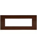 Placca 7 posti ciliegio compatibile Living International
