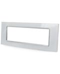 Placca in vetro bianco 7 posti compatibile Living International