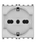 Presa Schuko 2.0 16A 250V grigia compatibile Vimar Plana