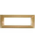 Placca in tecnopolimero 7 posti color oro compatibile Vimar Plana