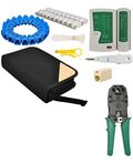 Set di strumenti di rete tester per cavi/crimpatrice/plug/copriconnettore/fascette 145 pezzi