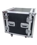 FLIGHT CASE 10U RACK 19" con ruote e doppio coperchio