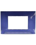 Placca in tecnopolimero 3 posti color blu compatibile Vimar Plana