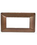 Placca 4 posti in tecnopolimero color bronzo compatibile Matix