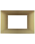 Placca 3P Tecnopolimero 12x8cm Oro compatibile Vimar