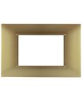 Placca 3P Tecnopolimero 12x8cm Oro compatibile Vimar