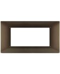 Placca 4P Tecnopolimero 14x8cm Rame compatibile Vimar